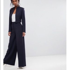 ASOS High waisted trousers, raw edge size 10